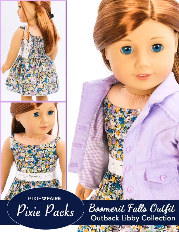 Pixie Packs Boomerit Falls Jacket and Dress Outback Libby Collection Lavender