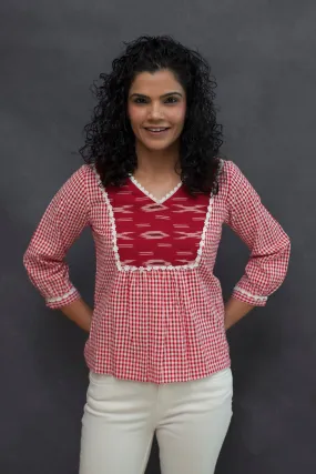 Red check Top