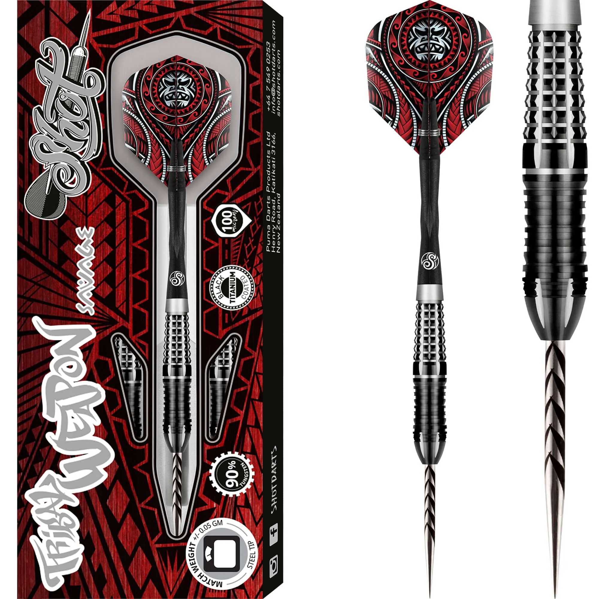 Shot Tribal Weapon Darts - Steel Tip Tungsten - Savage