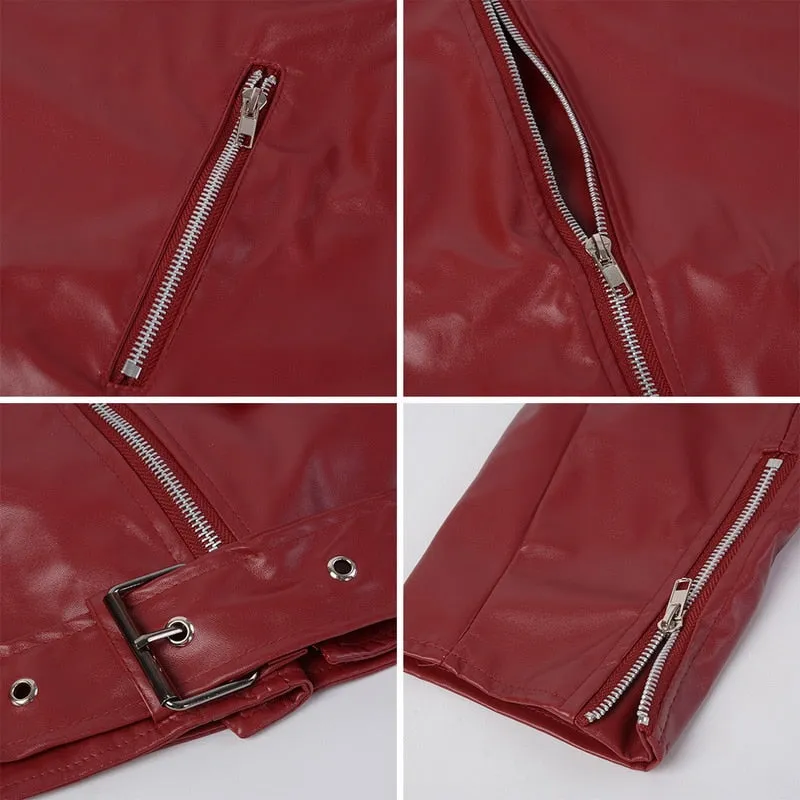 SHUJIN Plus Size Leather Jacket