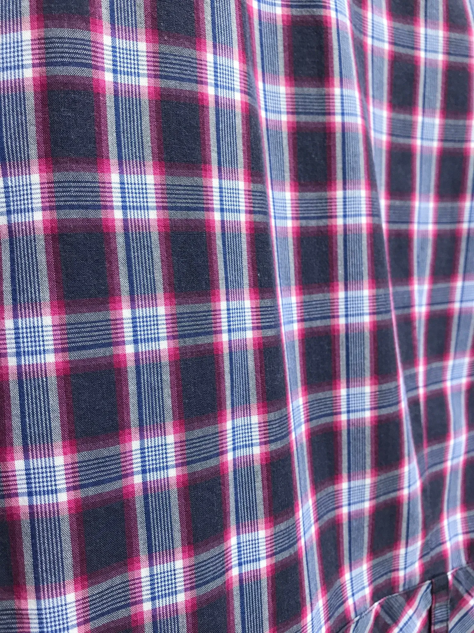THEORY Plaid 3/4 Sleeve Shirt Dress