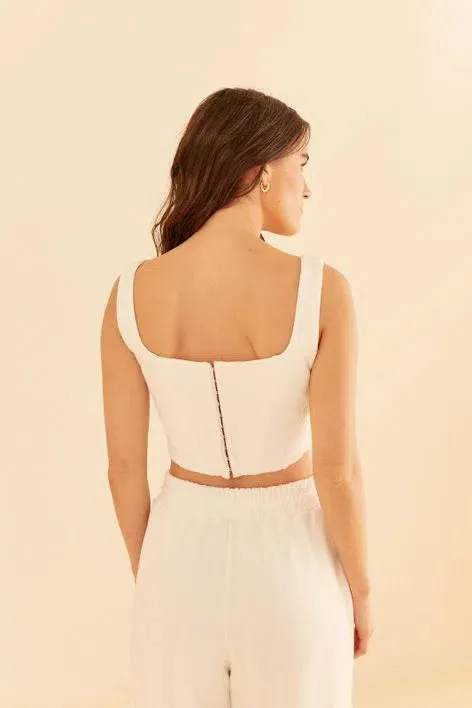 Top Corselet Moletom Farm