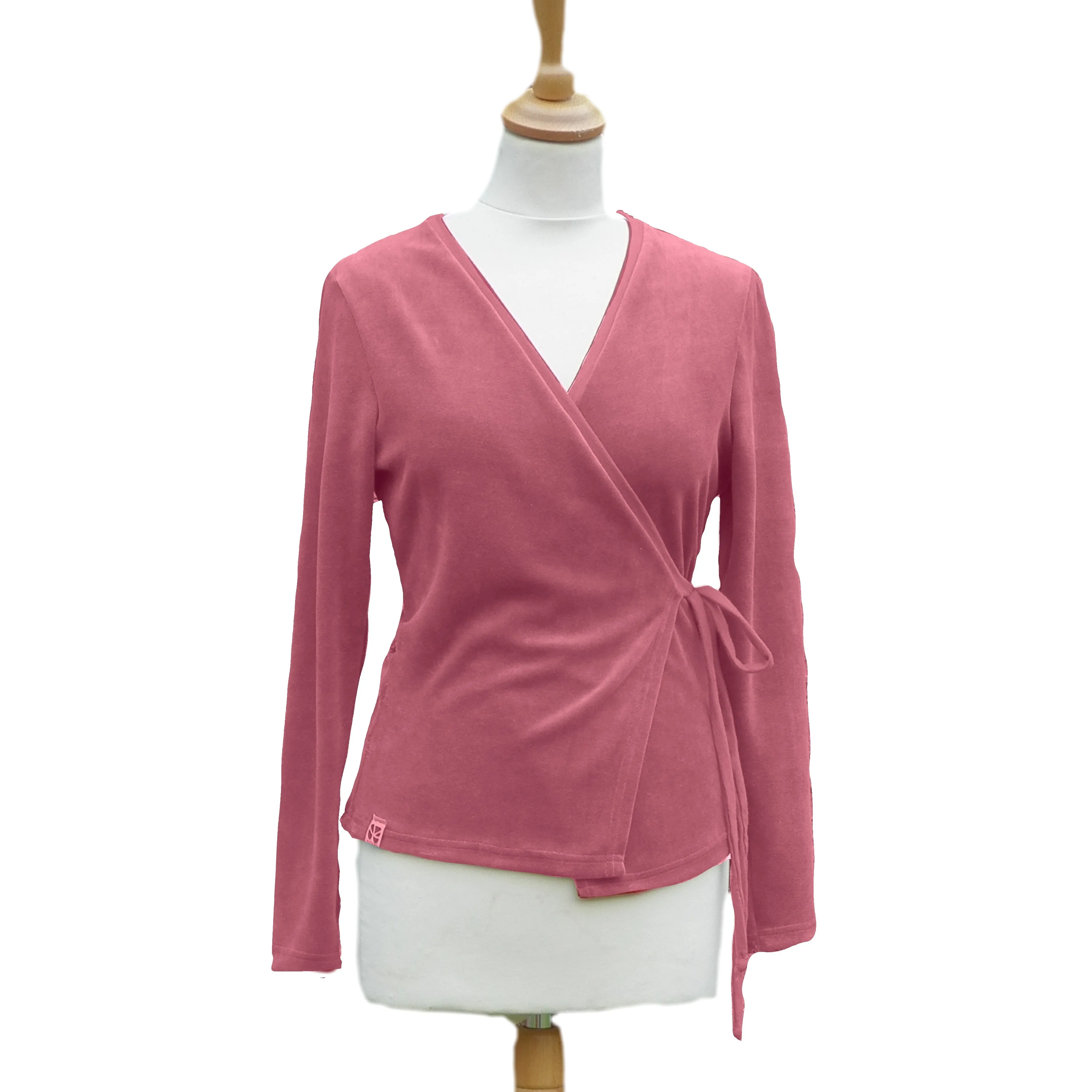 velours overslag vest / velvet velours wrap cardigan