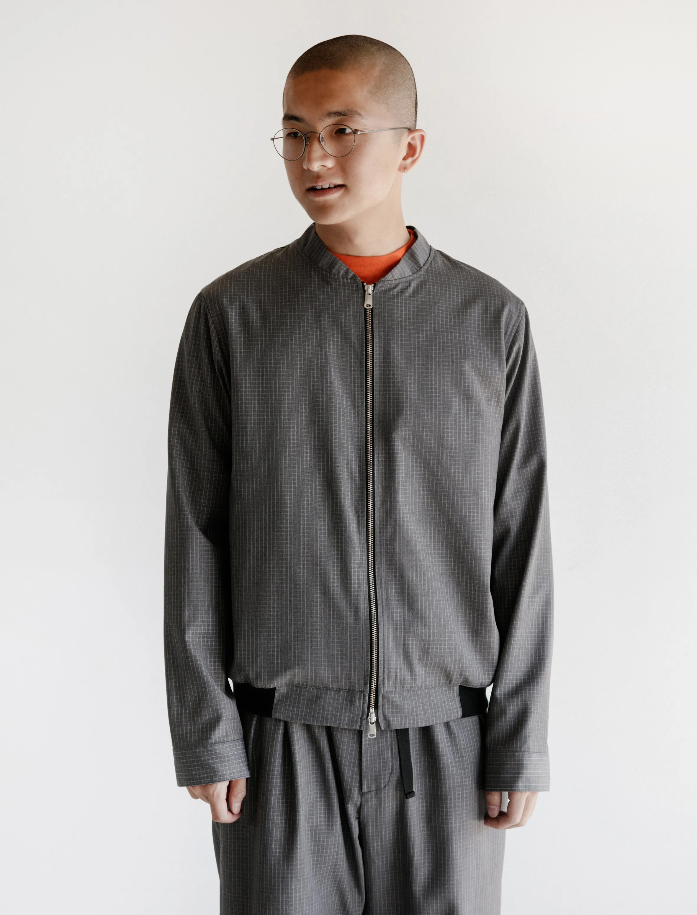 Vent Bomber Graph Grey Wool