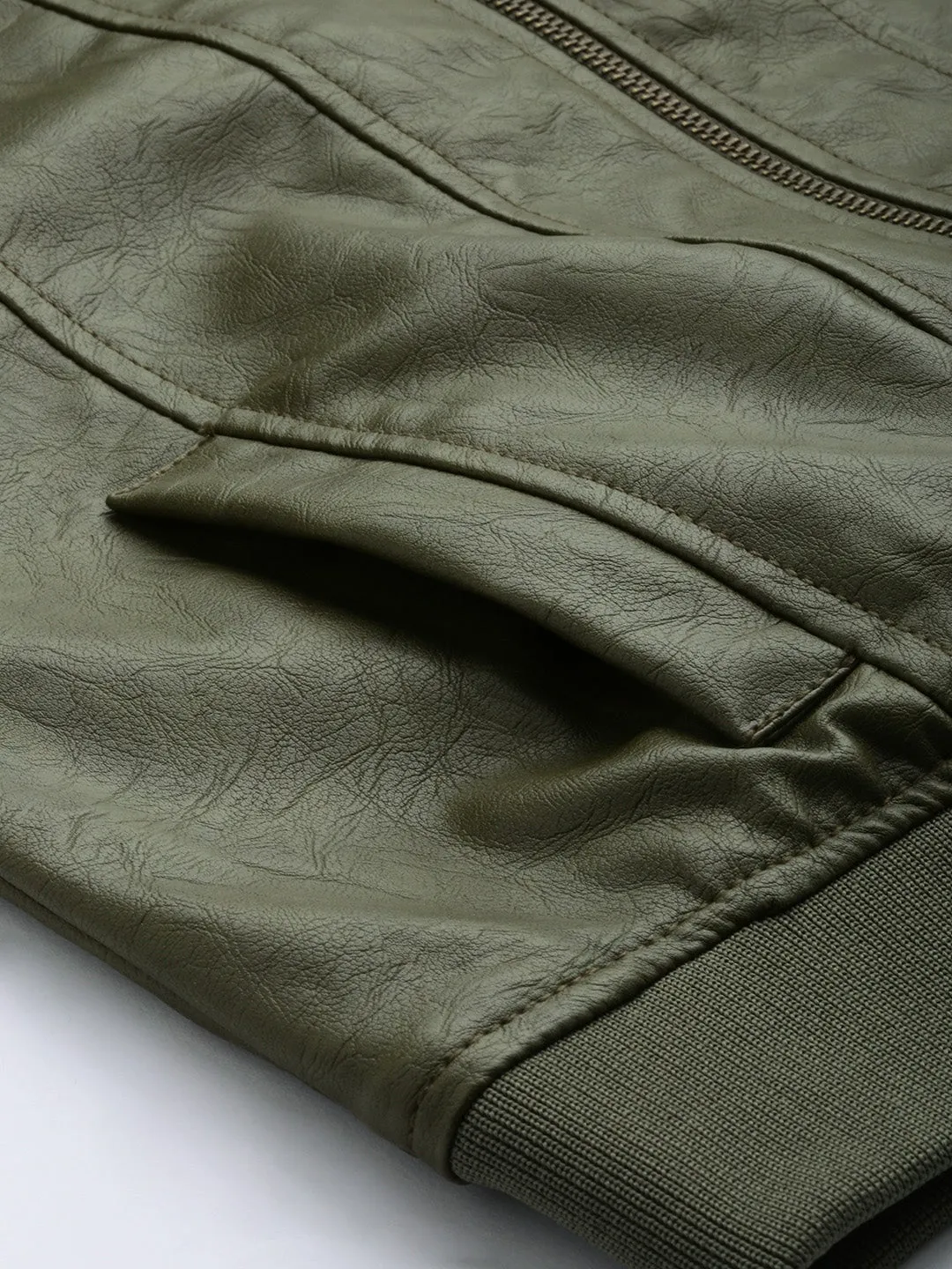 Women Olive Green Solid Lightweight Bomber Jacket | QAWACH