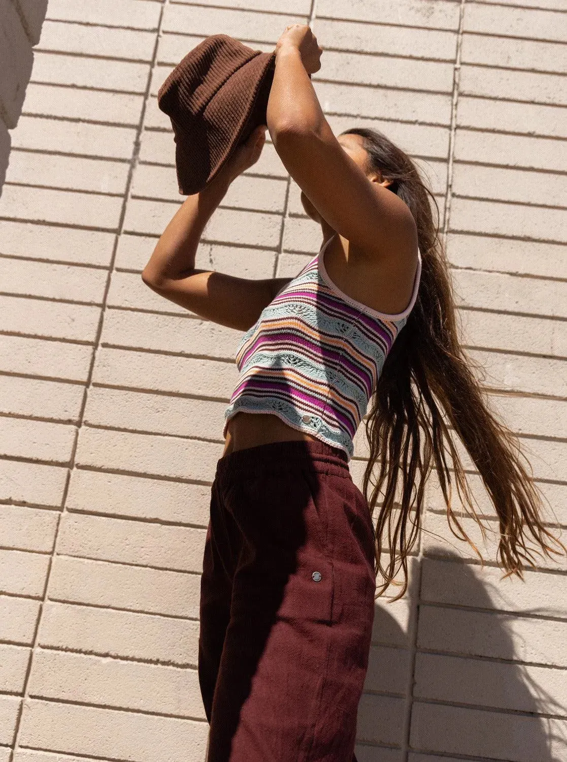 Womens Sailing Flow Knitted Vest Top