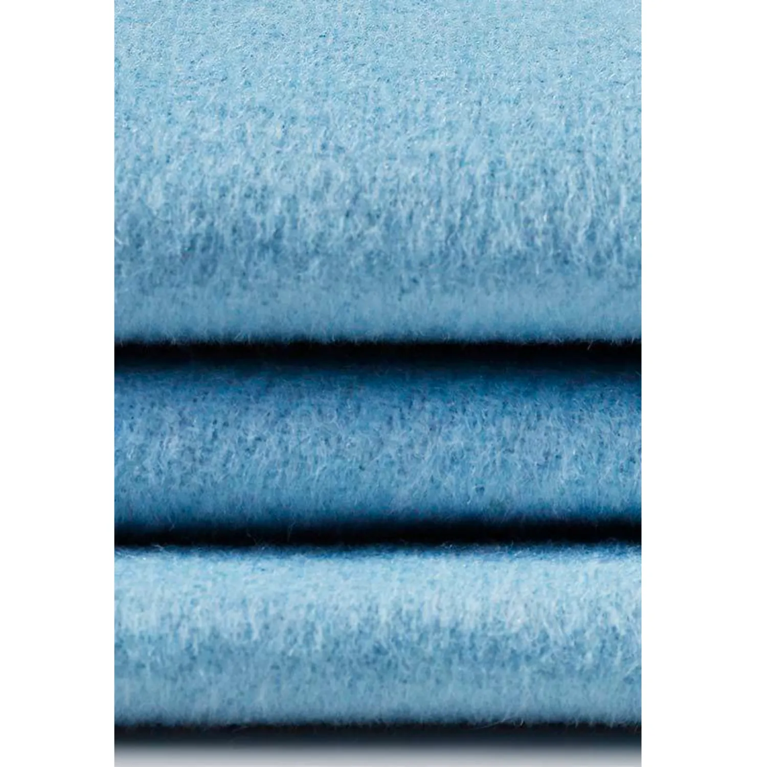 Woolen Mid Length Baby Blue Coat With Removable Cape Belt and High Neck Collar