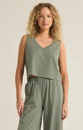 Z Supply Sloane V-Neck Tank, Palm Green